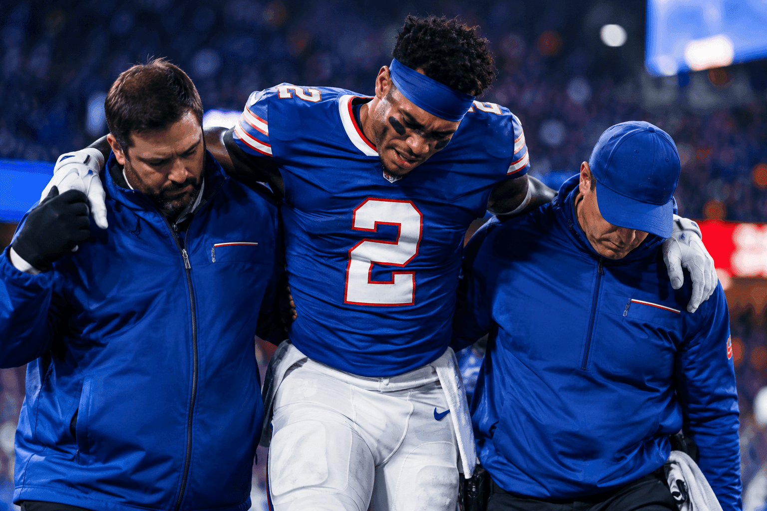 Editorial sports image for DJ Moore Ruled Out With Shoulder Injury as Bills Cruise Against Lions