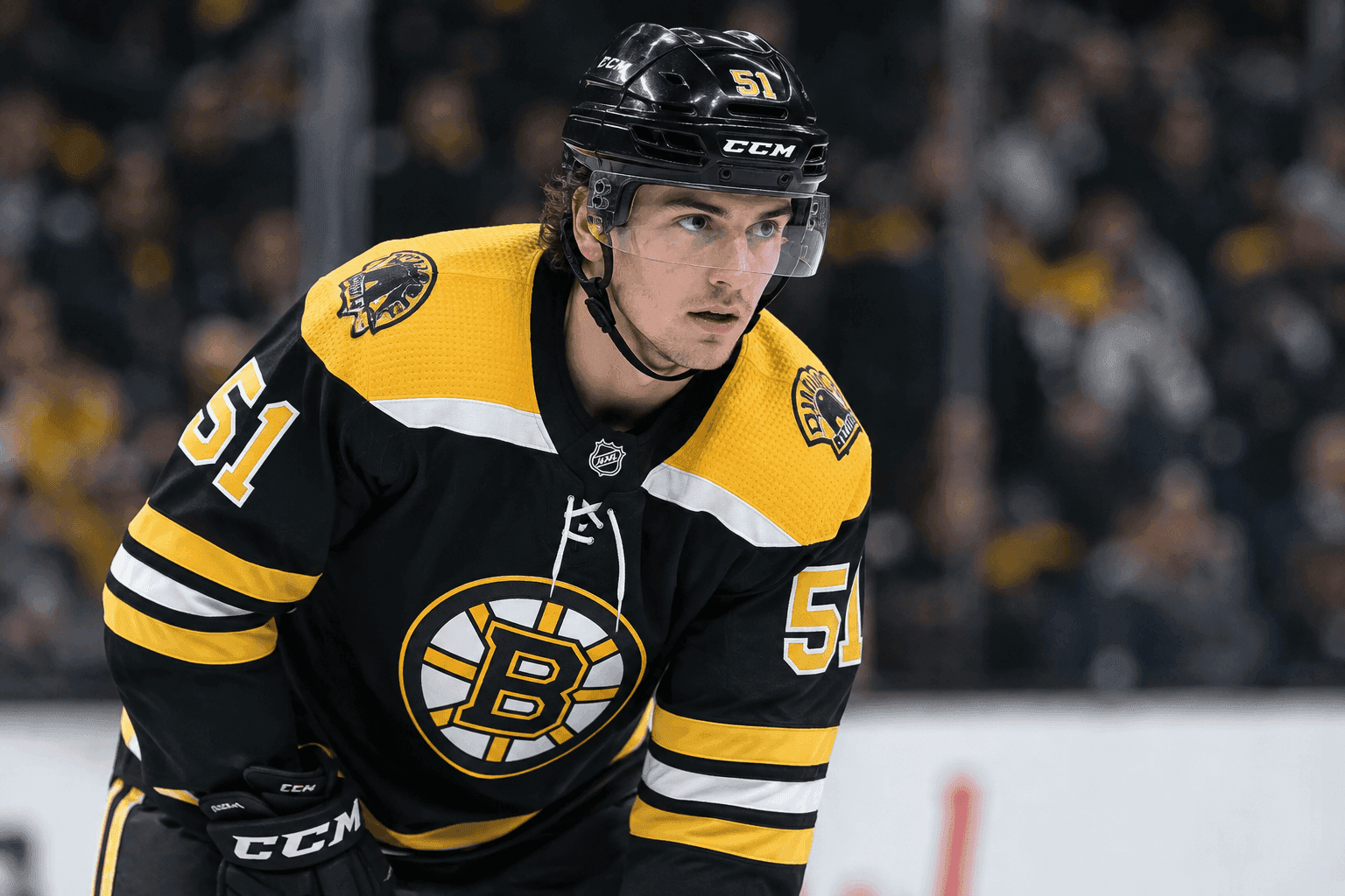 Editorial sports image for Bruins Stash Matthew Poitras on IR After Brutal Preseason Practice Injury