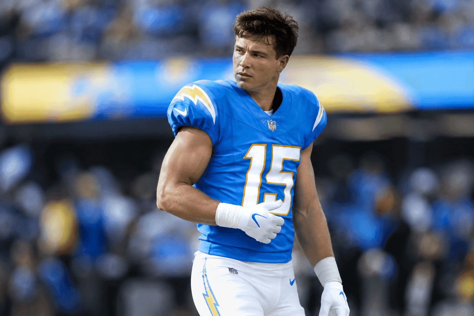 Editorial sports image for Ladd McConkey's Rib Injury Puts Chargers Offense in 'Day-to-Day' Limbo