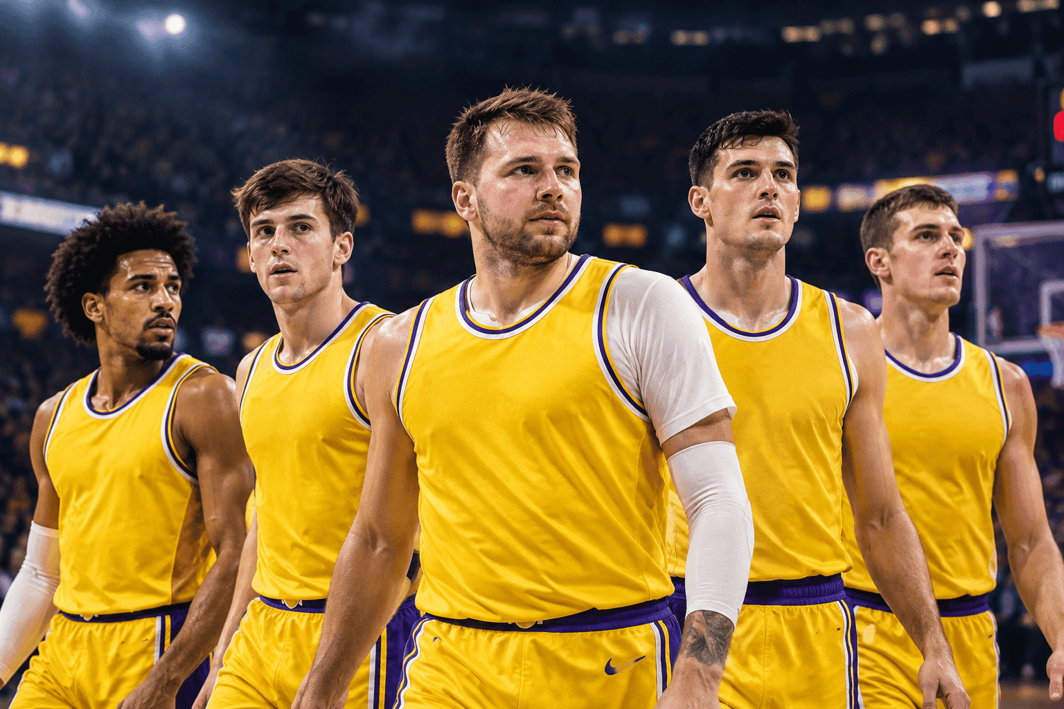 Editorial sports image for Lakers Lock In Absurd Starting Five for Friday Night Clash with Warriors