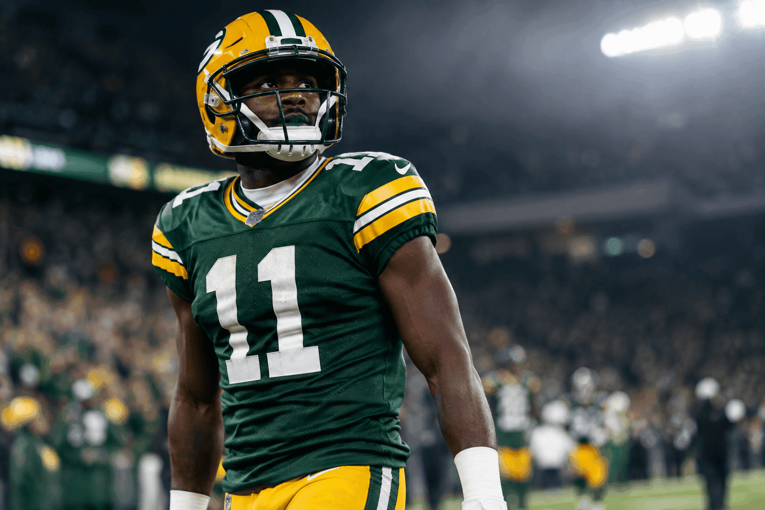 Editorial sports image for Jayden Reed's Back Injury Leaves Packers Holding Their Breath
