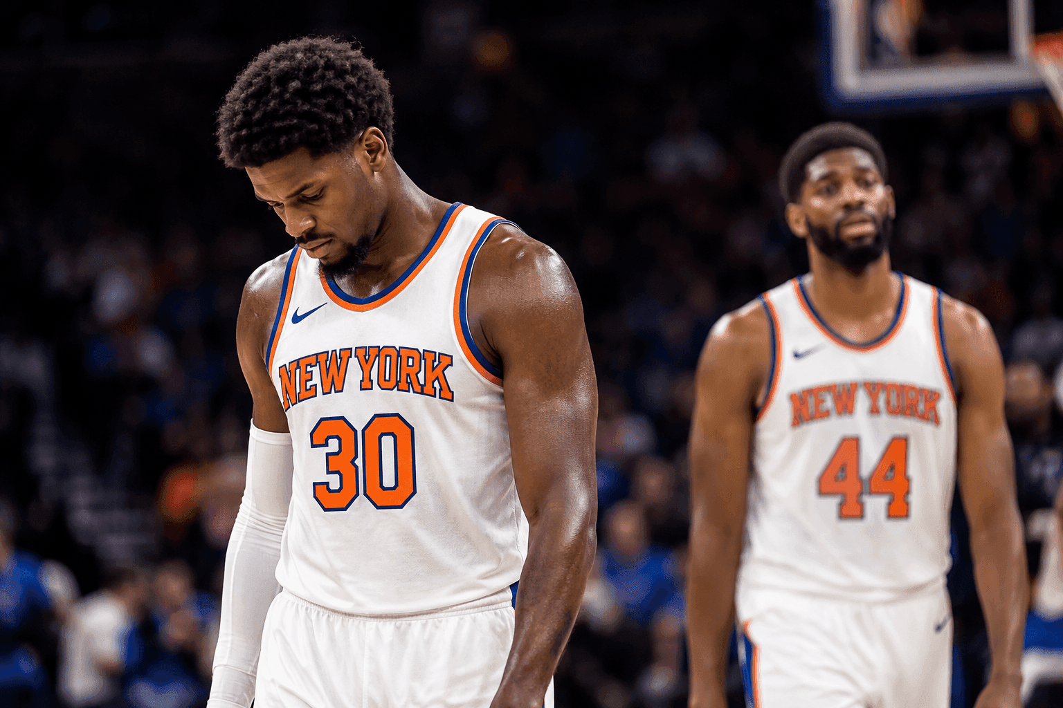 Editorial sports image for Knicks Waive Ochai Agbaji and Tony Bradley After 50-Point Meltdown