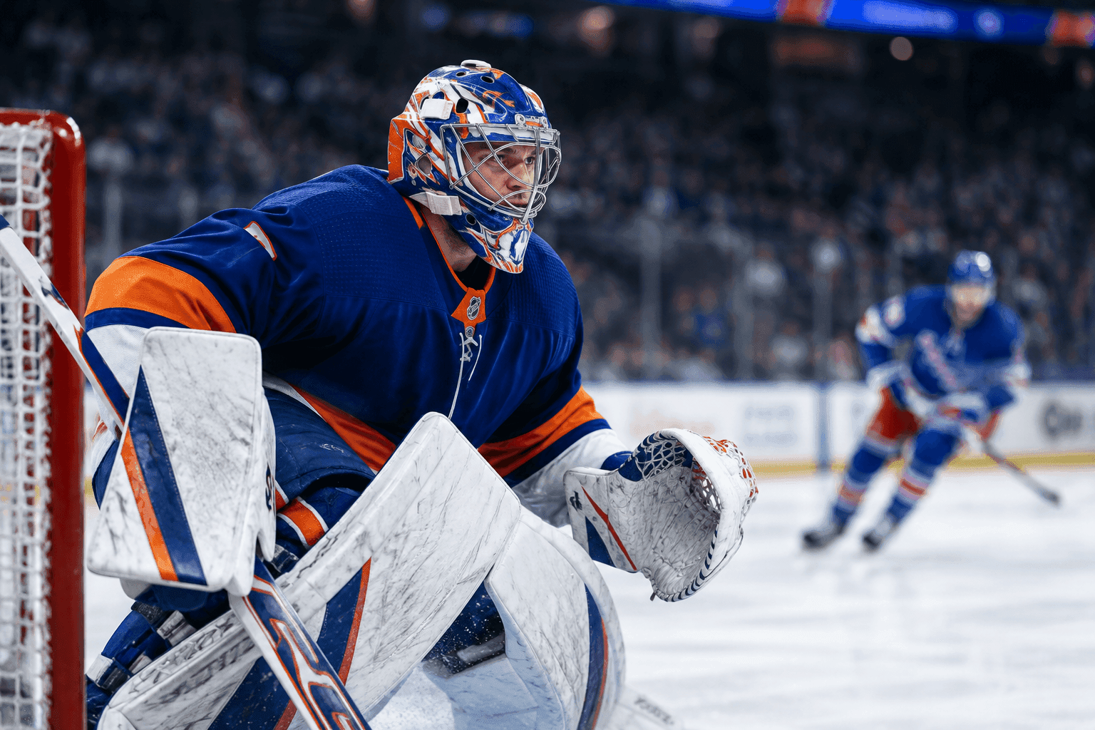 Editorial sports image for Semyon Varlamov Returns to the Crease for First Start Since 2024