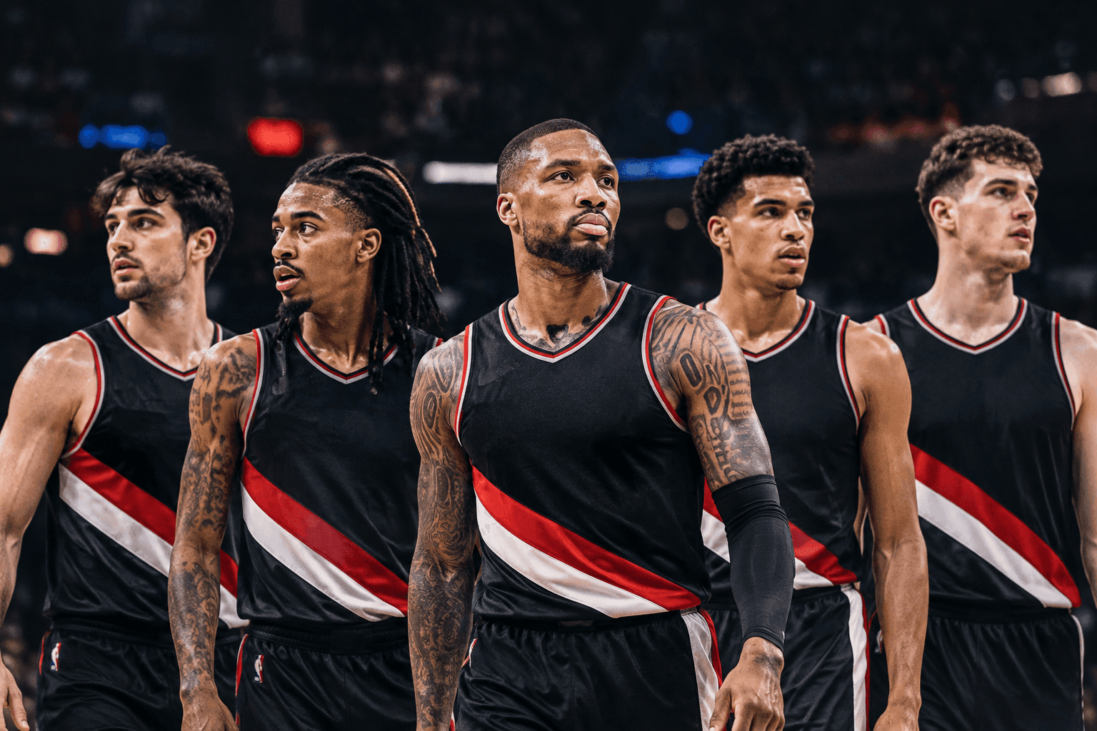 Editorial sports image for Blazers Unleash Chaotic Morant-Lillard Backcourt in Friday Lineup