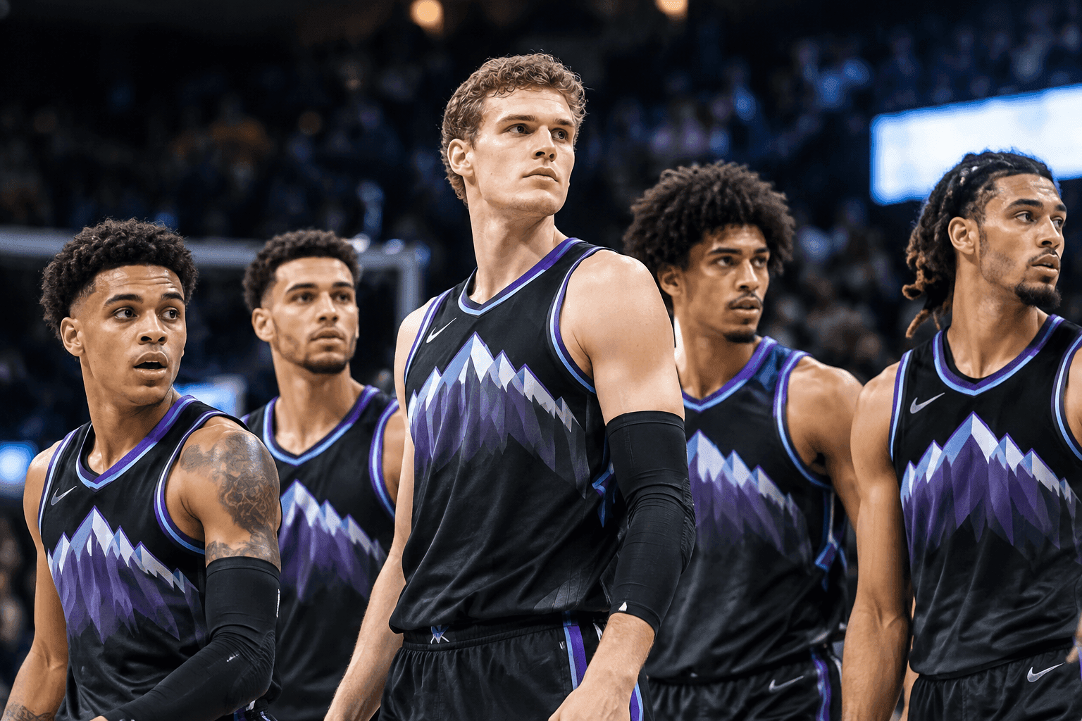Editorial sports image for Jazz Roll Out Experimental Starting Lineup Against Trail Blazers