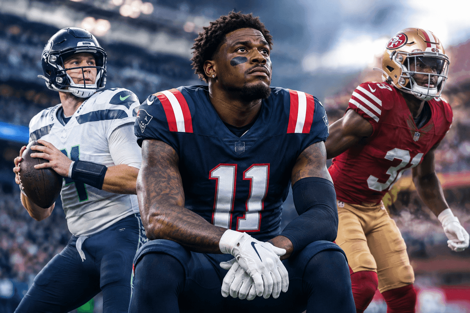 Editorial sports image for AJ Brown Out Six Weeks While Sam Darnold Battles a Literal Pain in the Butt
