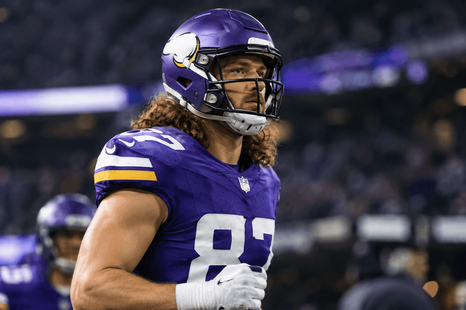 Editorial sports image for T.J. Hockenson Downgraded to Out with Concussion Against Saints