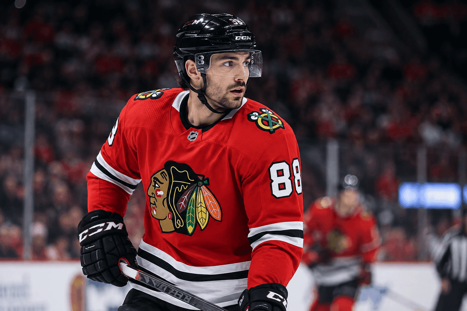 Editorial sports image for Blackhawks Lose Andrew Mangiapane Week-to-Week as Brutal Start Continues