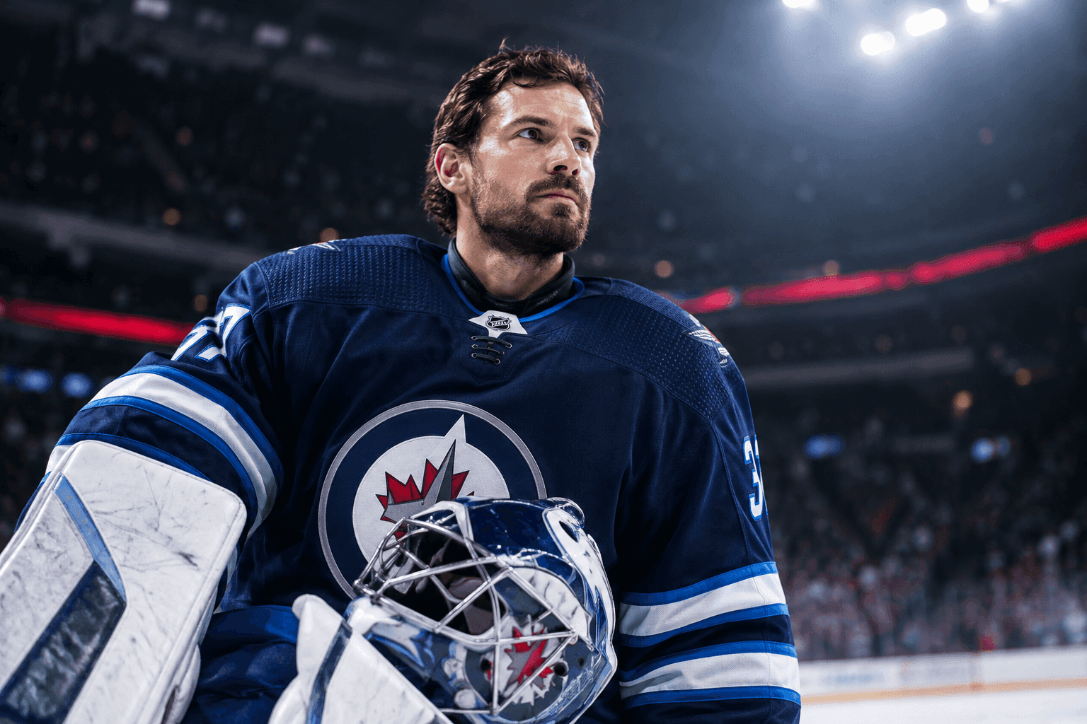 Editorial sports image for Connor Hellebuyck's Training Camp Holdout Just Handed the Devils a Perfect Salary Cap Loophole
