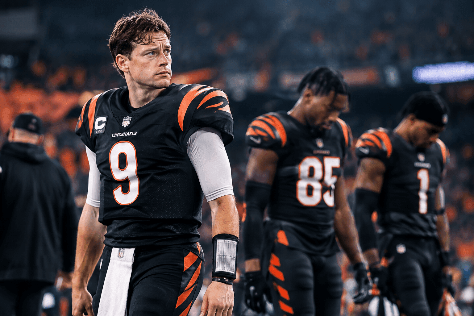 Editorial sports image for Bengals Offense Hits Panic Button as Ja'Marr Chase and Tee Higgins Nurse Injuries