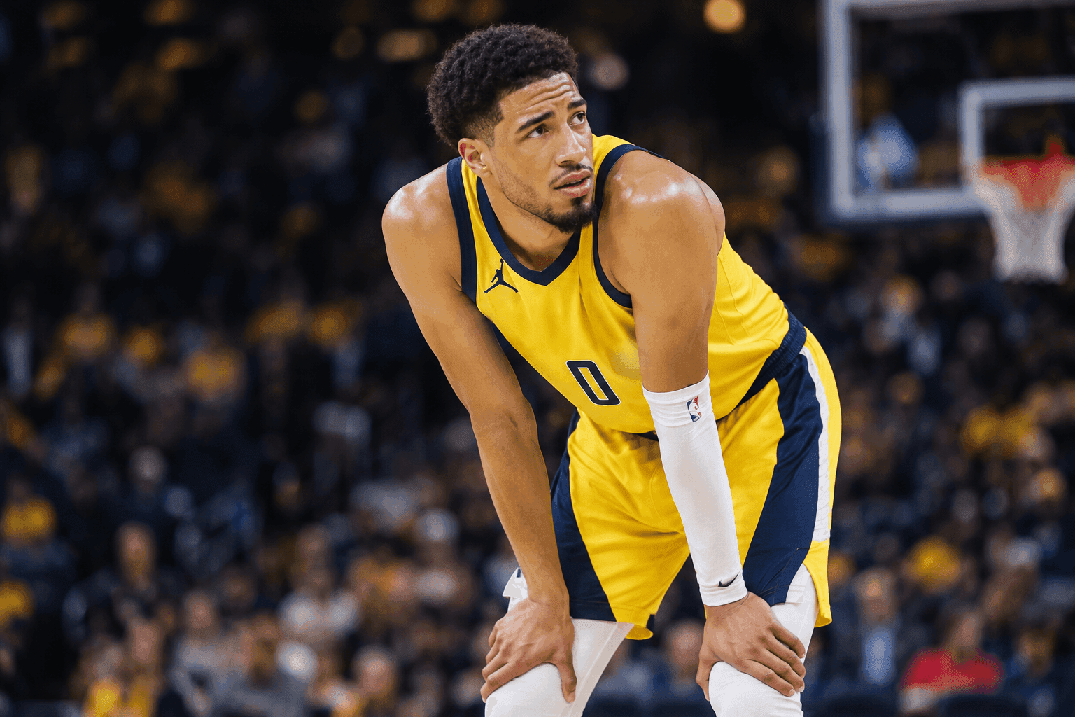 Editorial sports image for Tyrese Haliburton's Hamstring is Already Testing the Pacers' Patience