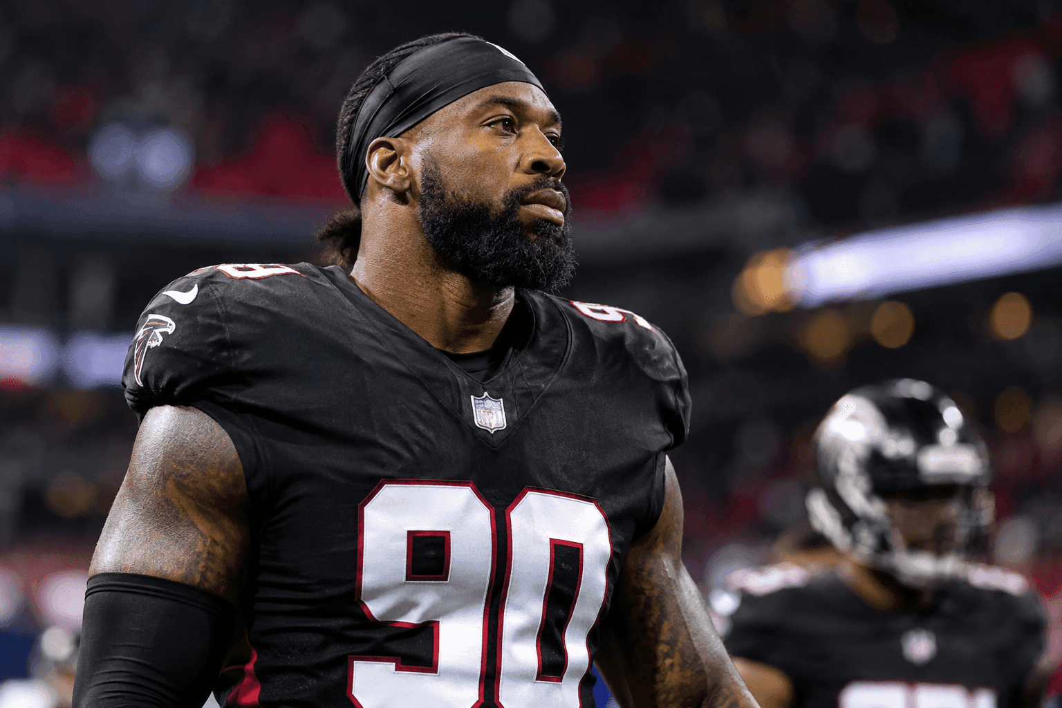 Editorial sports image for Falcons Downgrade Za'Darius Smith to Out Ahead of Ravens Matchup