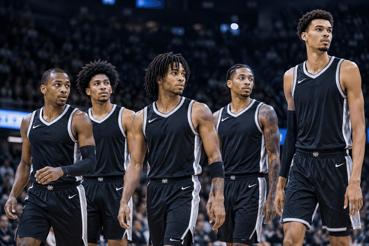 Editorial sports image for Spurs Unleash Chaotic Three-Guard Lineup Around Victor Wembanyama