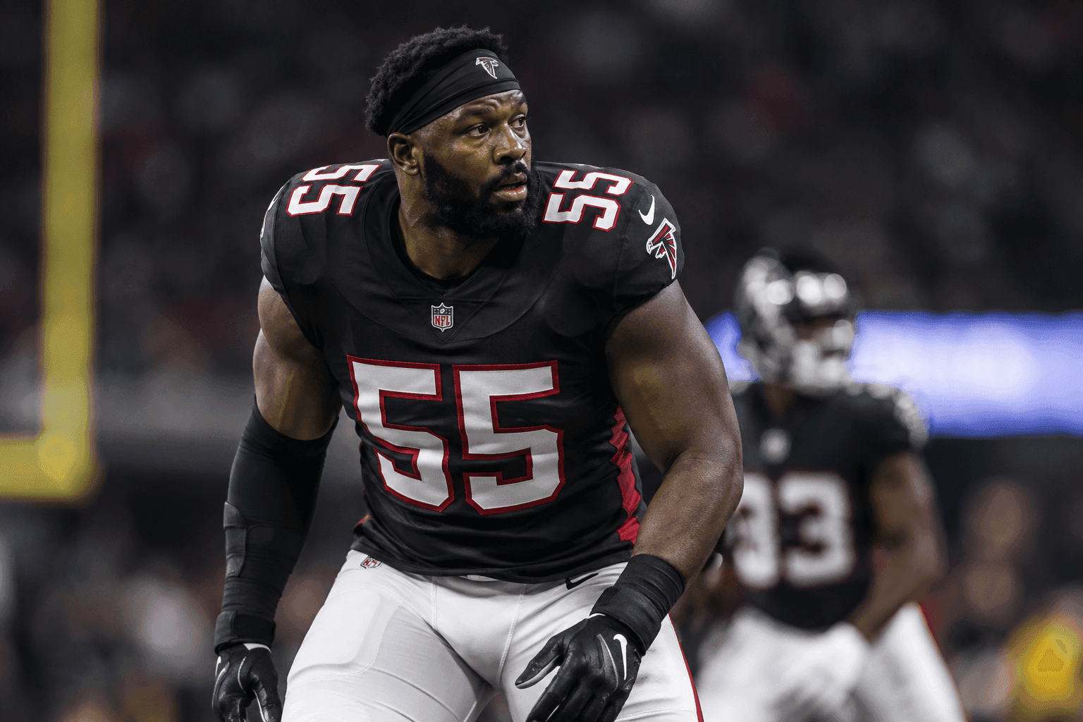 Editorial sports image for Falcons Lose Za'Darius Smith to Concussion Mid-Game Against Saints