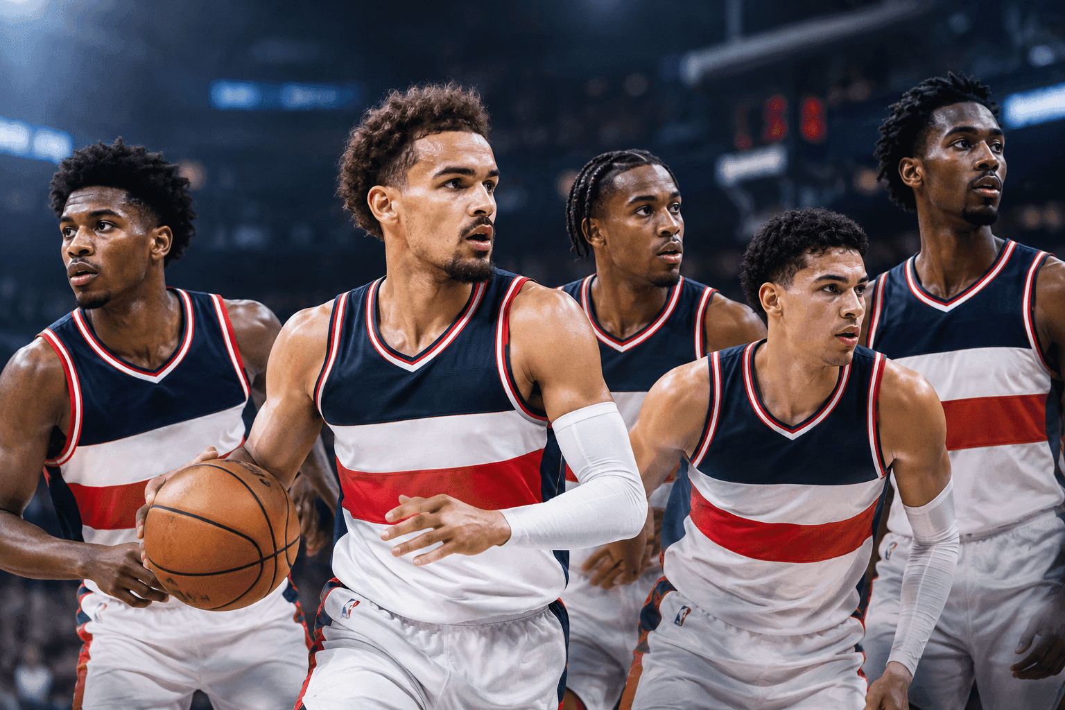 Editorial sports image for Wizards Roll Out Chaotic Starting Five Against Bucks