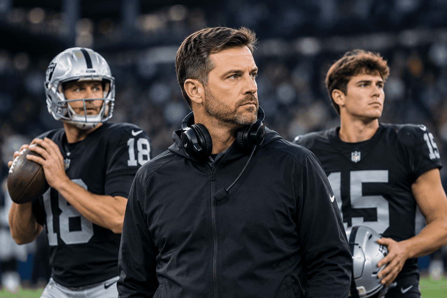 Editorial sports image for Klint Kubiak Delays the Inevitable, Sticks with Kirk Cousins Over Fernando Mendoza