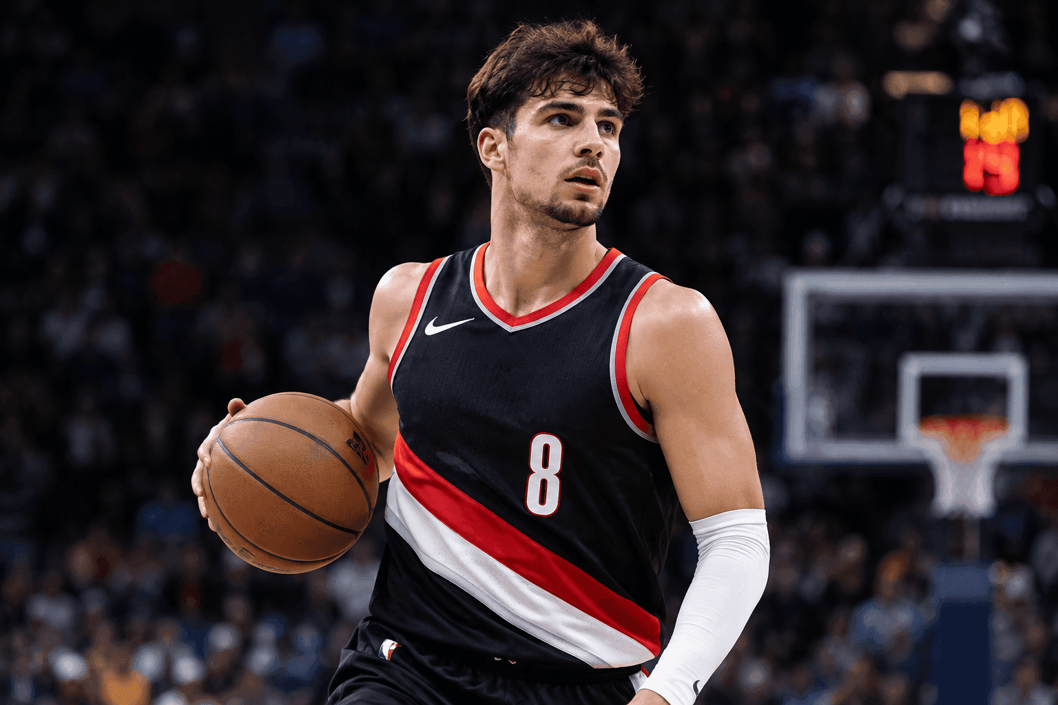 Editorial sports image for Deni Avdija Shakes Off Ankle Soreness to Start Blazers Opener