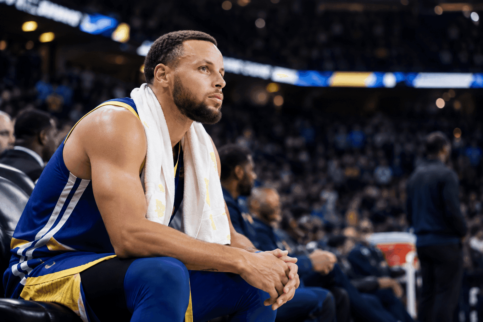 Editorial sports image for Stephen Curry Sits Out Sunday With 'Injury Management' After Dropping 31 on Lakers