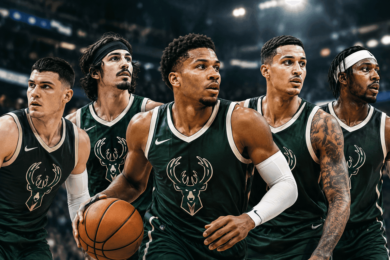 Editorial sports image for Bucks Roll Out Wild New Starting Five Against Houston