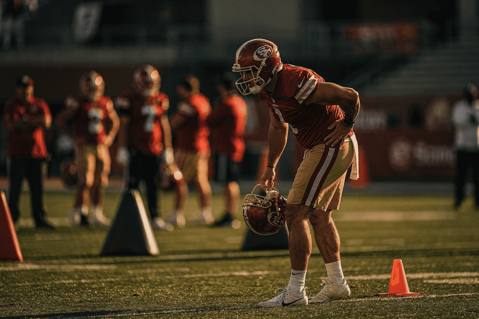 Editorial sports image for Christian McCaffrey's 'Tightness' is a Five-Alarm Fire for the 49ers