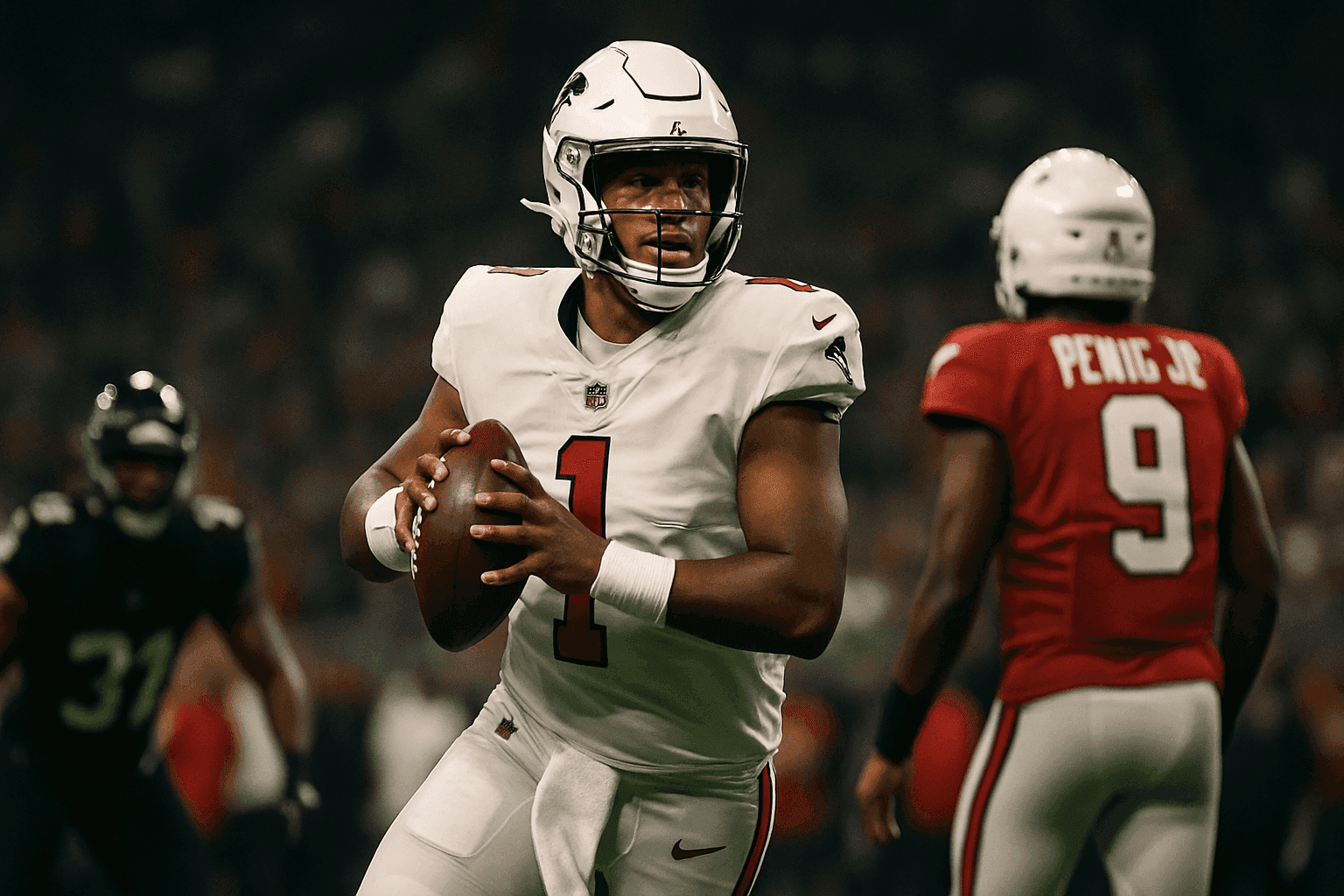 Editorial sports image for Tua Tagovailoa Takes the Week 1 Reins in Atlanta as Michael Penix Jr. Heals Up