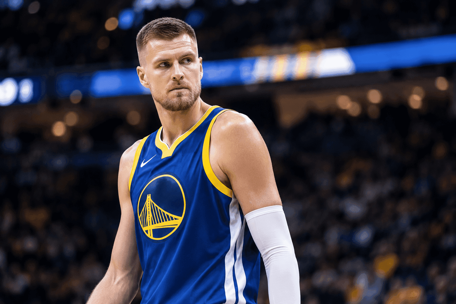 Editorial sports image for Warriors Release Ominous Statement on Kristaps Porzingis' Future