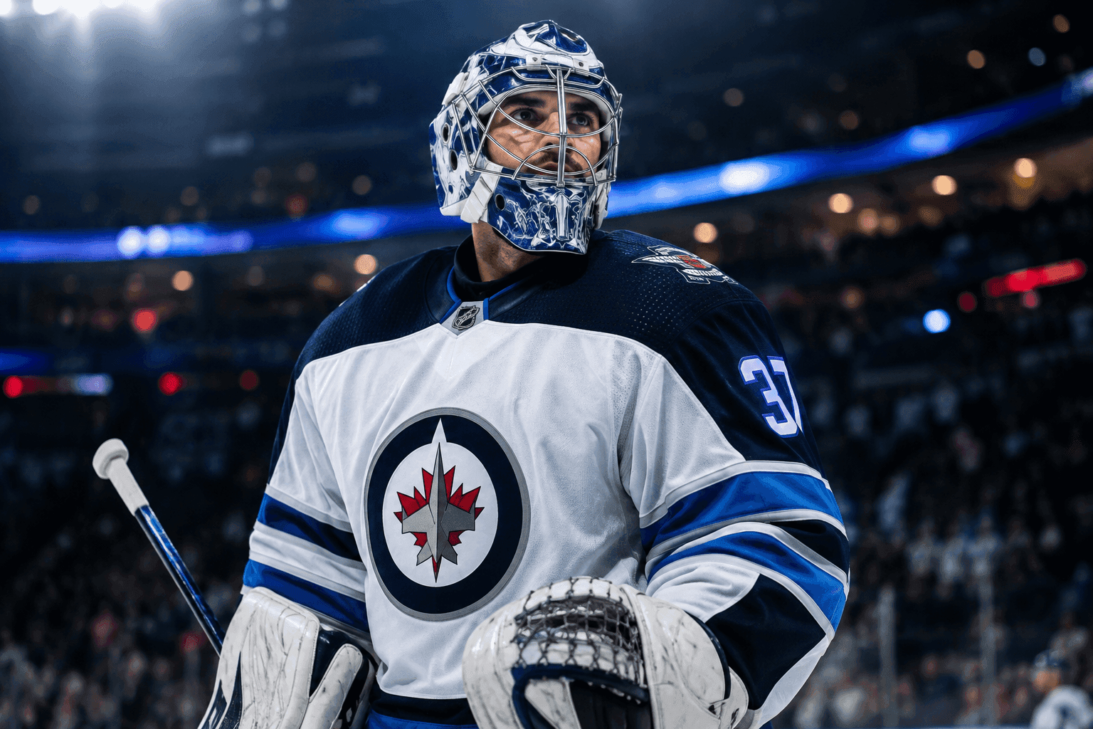 Editorial sports image for Devils and Jets Reportedly Closing In on Blockbuster Connor Hellebuyck Trade