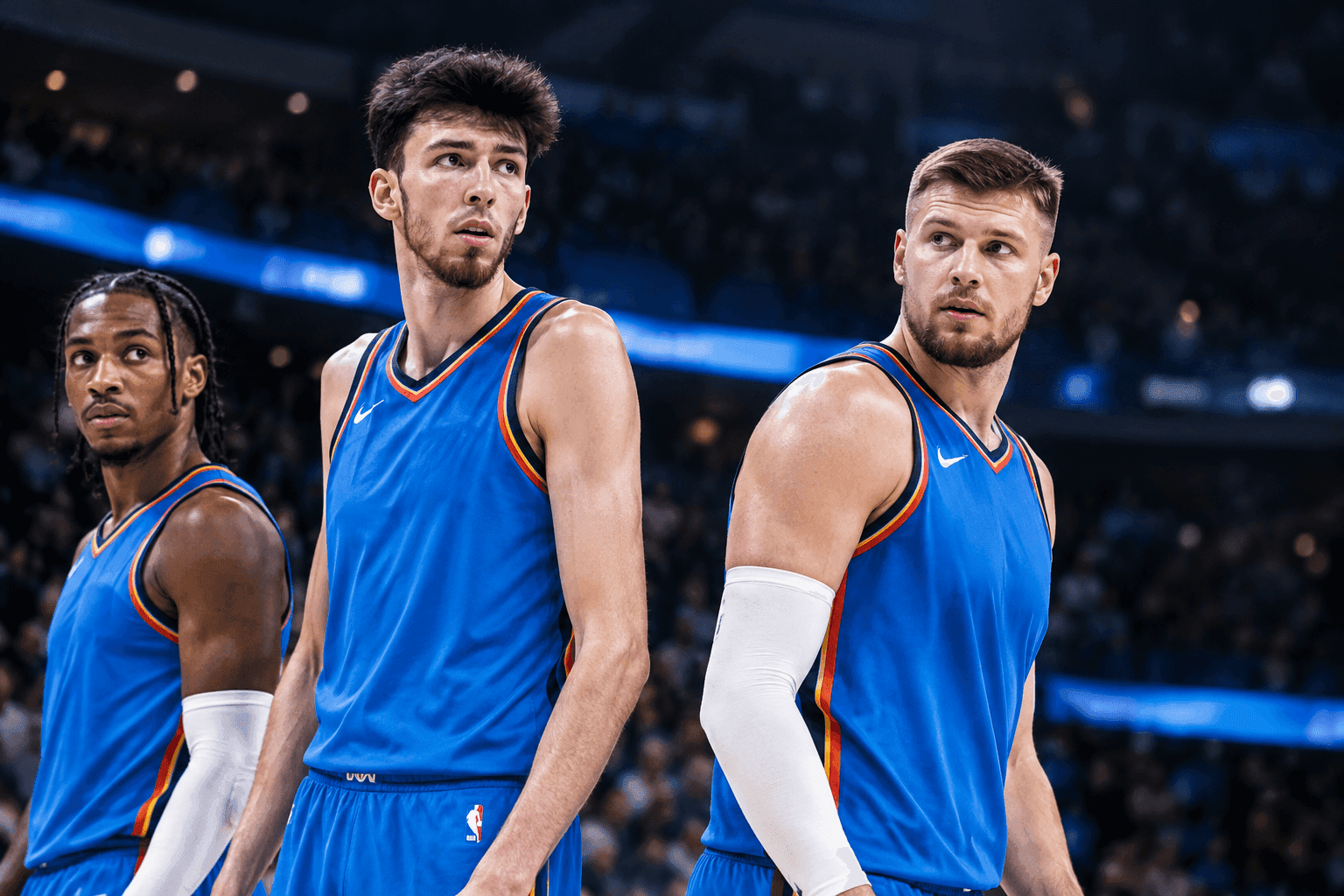 Editorial sports image for Thunder Roll Out Supersized Starting Lineup Against Clippers