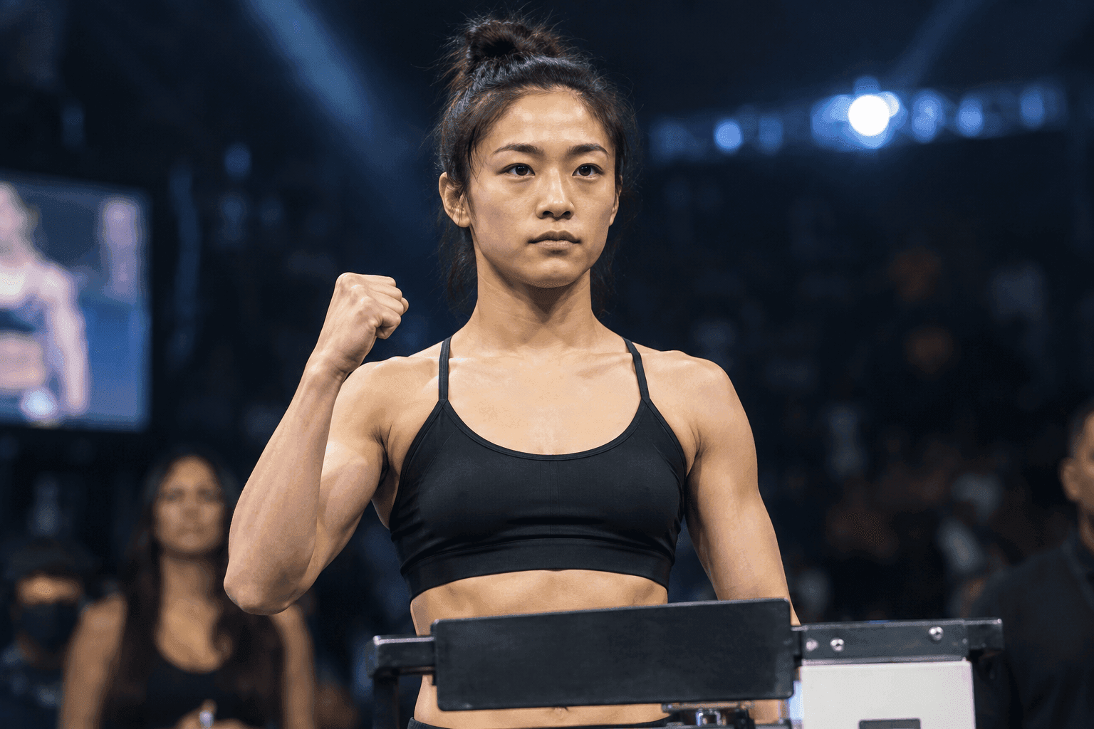 Editorial sports image for Wang Cong Hits Championship Weight for UFC 332 Title Fight