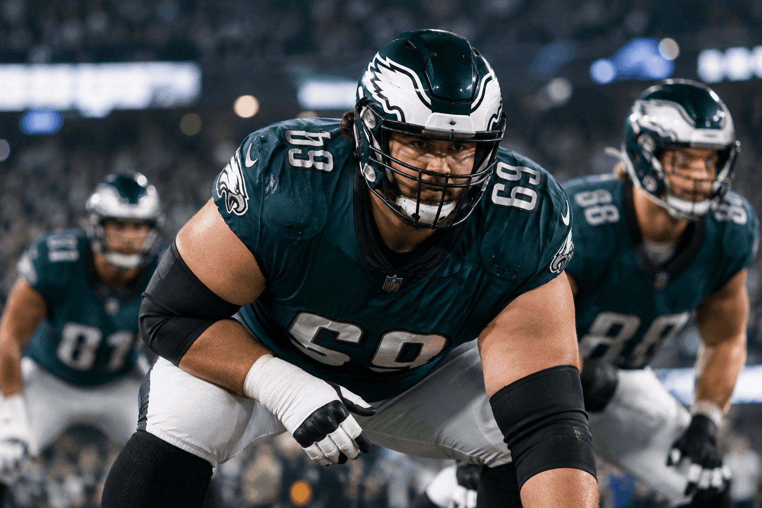 Editorial sports image for Eagles Activate Landon Dickerson and Two Tight Ends for Desperation Bowl Against Cowboys