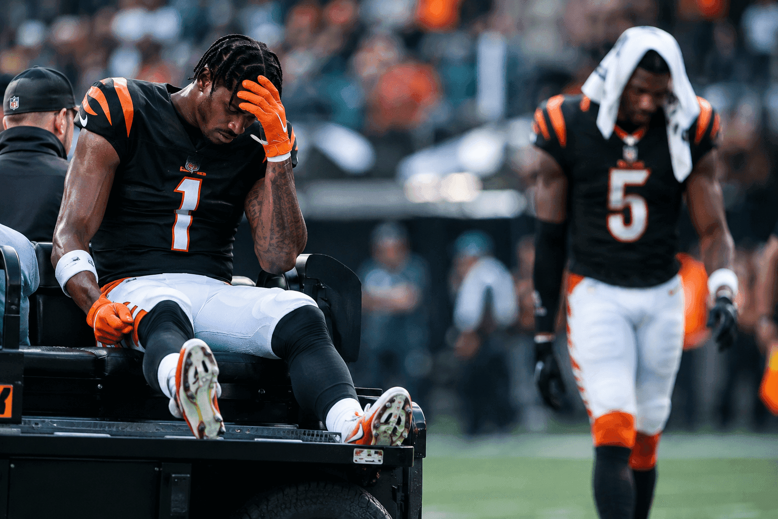 Editorial sports image for Bengals Lose Chase, Higgins, and the Game in Brutal Sunday Meltdown