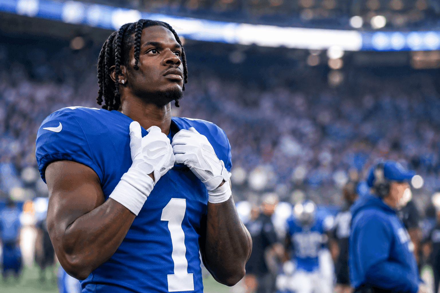 Editorial sports image for Malik Nabers' Status is 'Up in the Air' and Fantasy Managers Are Sweating