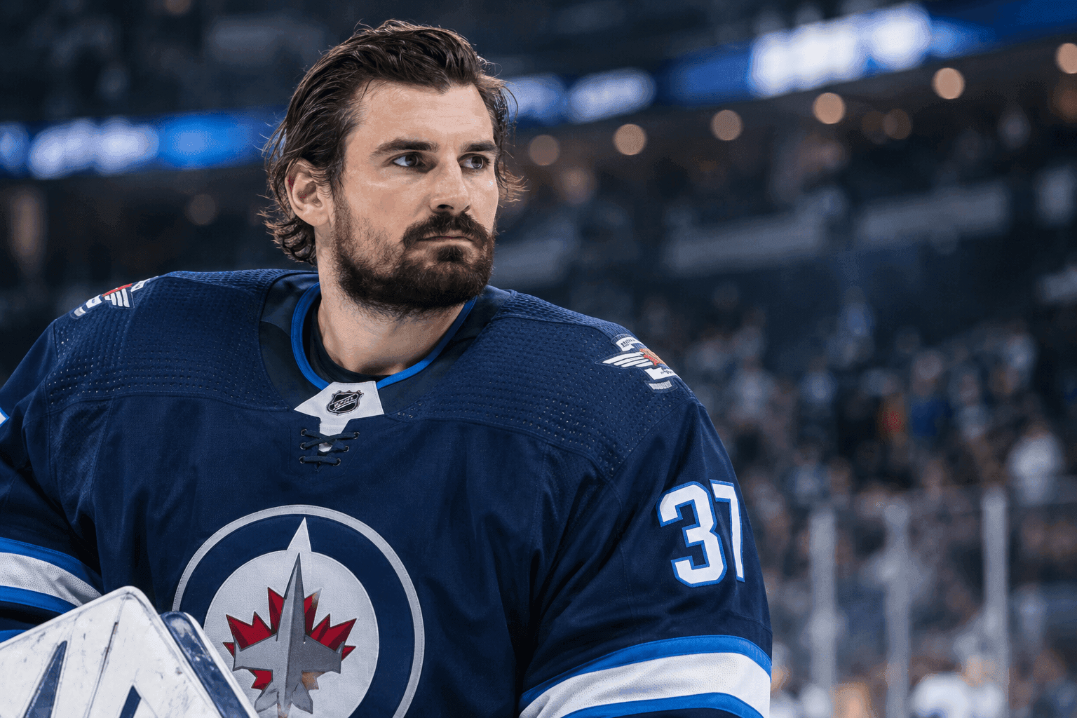 Editorial sports image for Connor Hellebuyck’s Awkward Return to the Jets is Officially Set for October 23