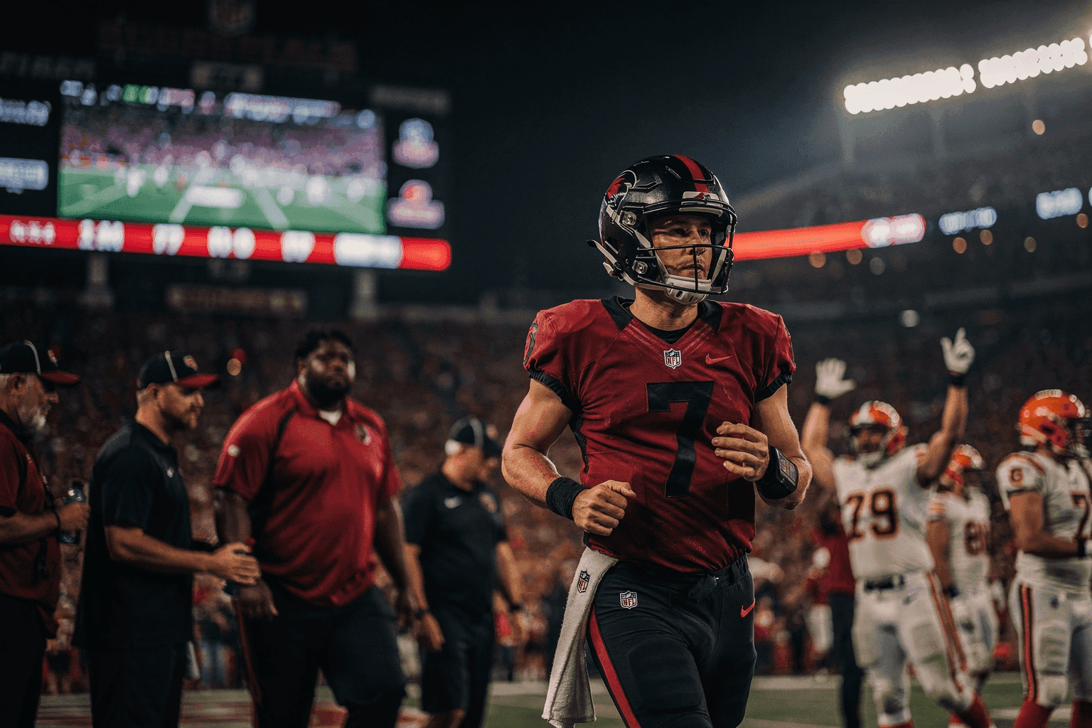 Editorial sports image for Falcons Wave the White Flag, Turn to Jack Strand Down 24-0