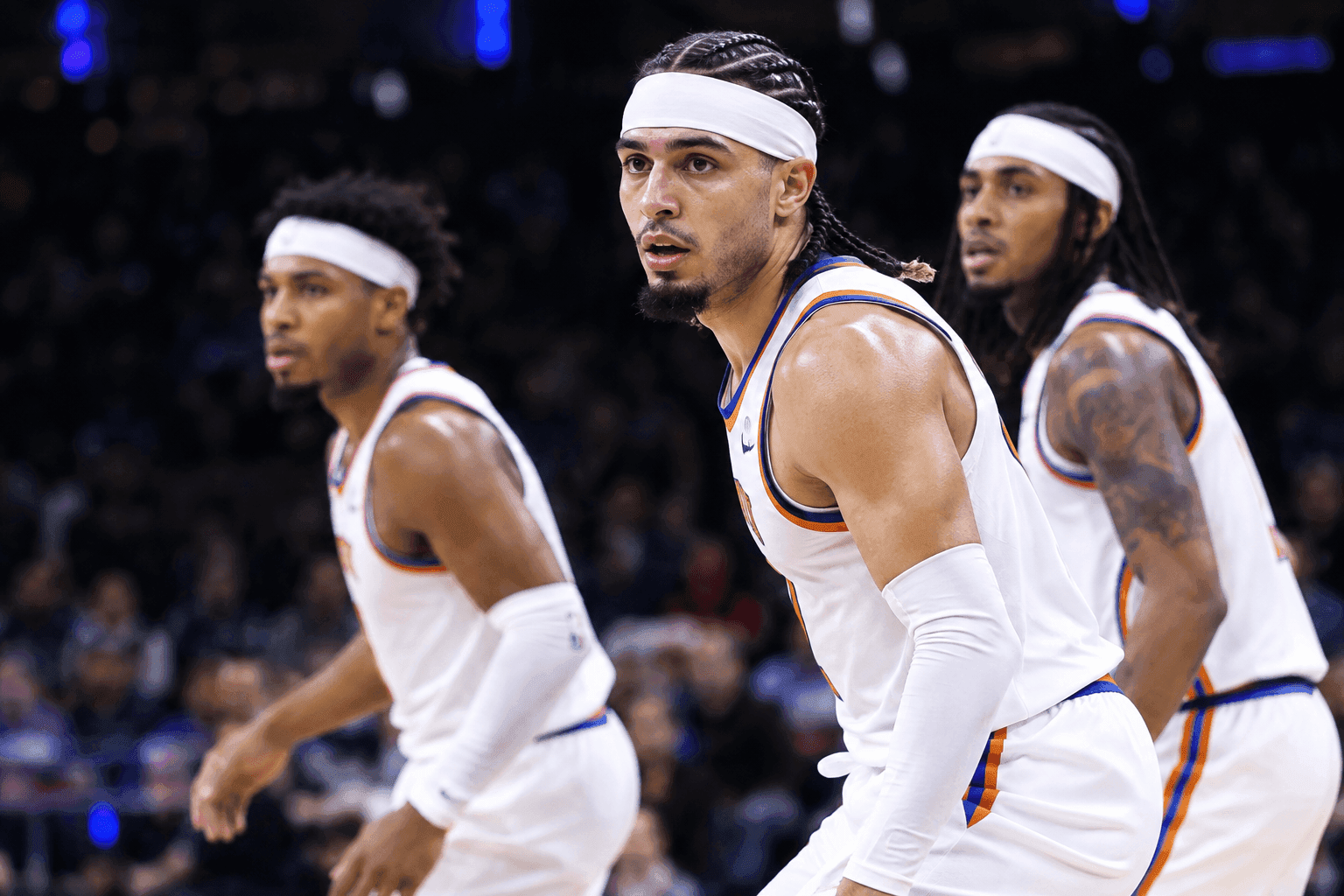 Editorial sports image for Jose Alvarado's Ankle Sprain Sidelines Him Sunday, Leaving the Knicks Bench Looking for a Spark