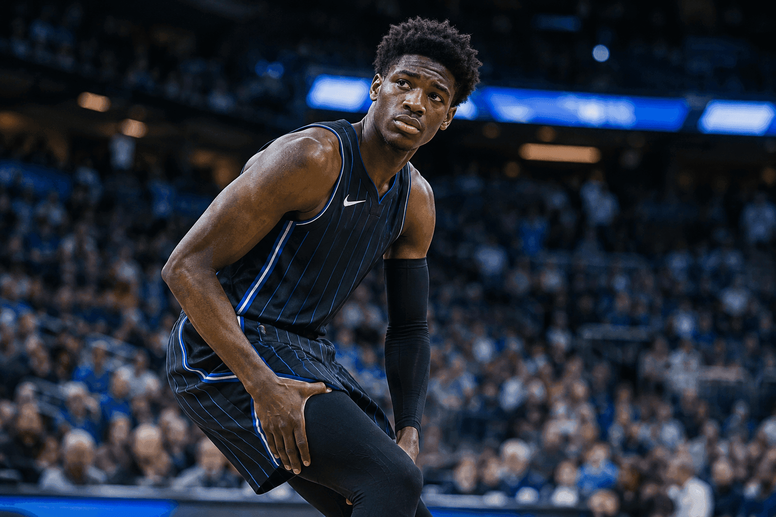 Editorial sports image for Noah Penda Suffers Partially Torn Hamstring, Thinning Magic Rotation