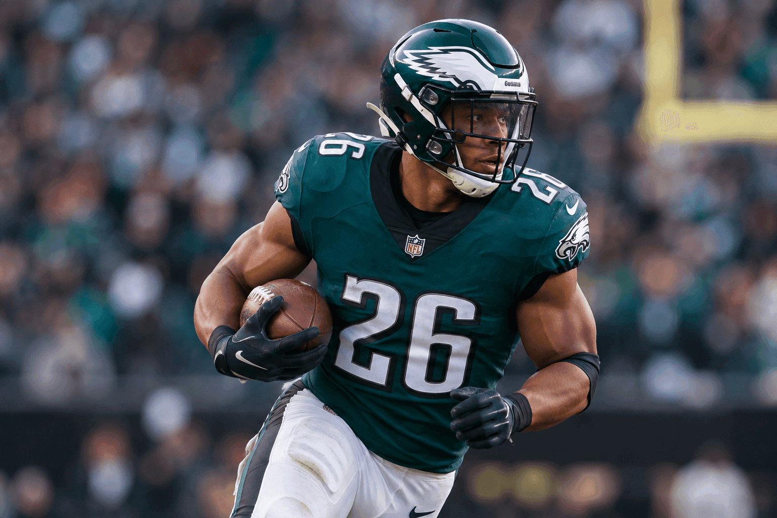 Editorial sports image for Saquon Barkley is getting an MRI for a stinger, which means Eagles fans can temporarily stop holding their breath
