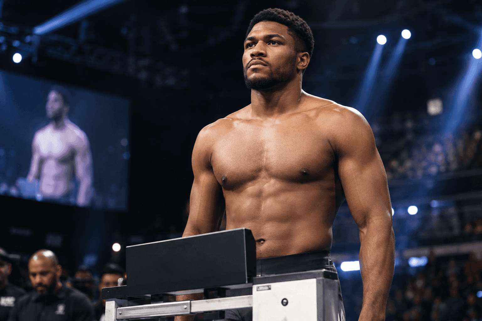 Editorial sports image for Anthony Wint Clocks in at 236 Pounds for UFC 332