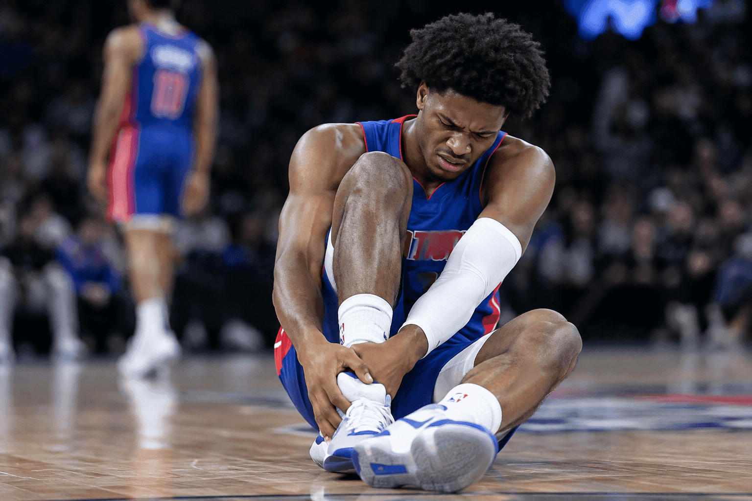 Editorial sports image for Ausar Thompson's Ankle Sprain Leaves Him Questionable for Tuesday