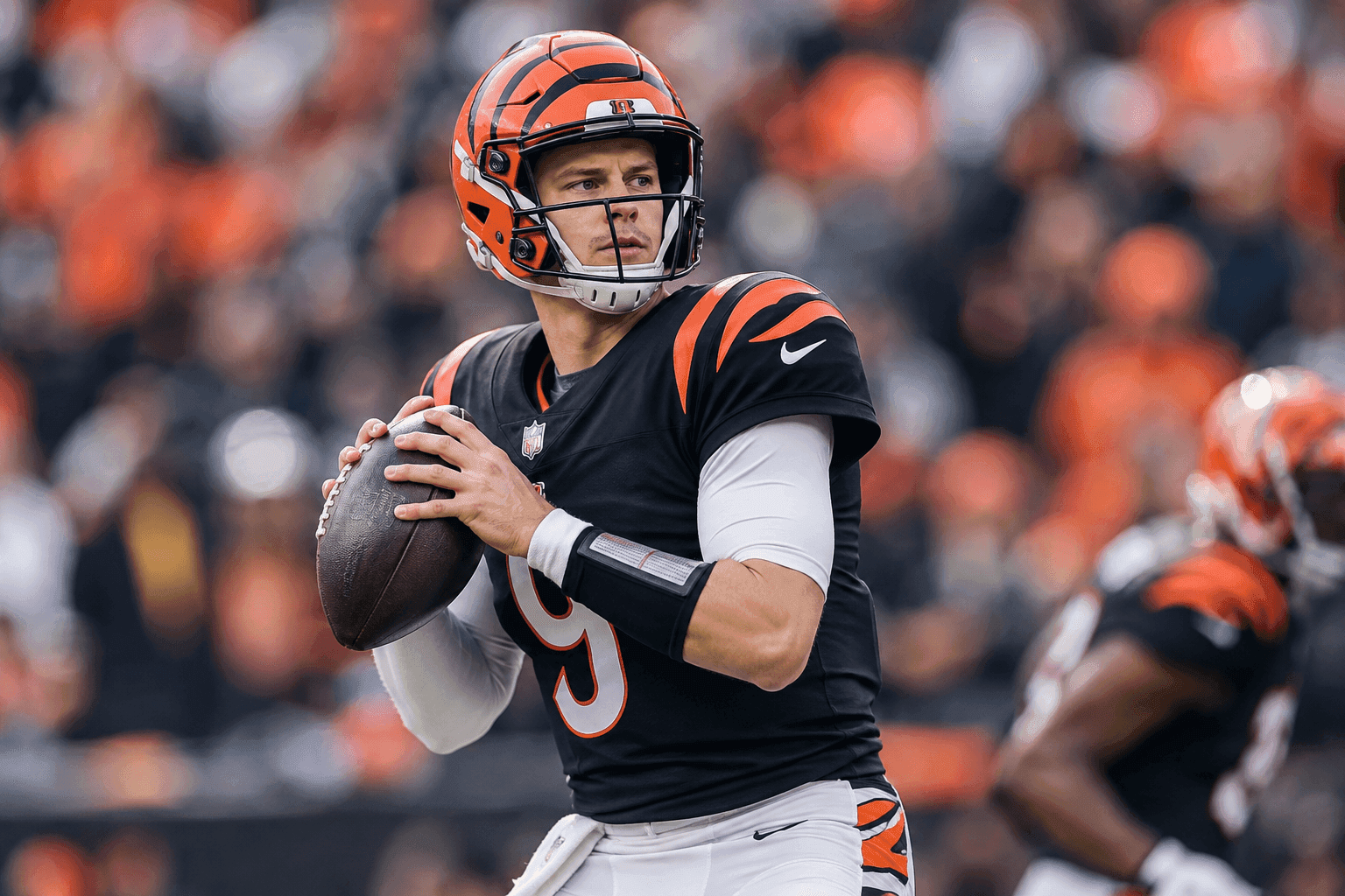 Editorial sports image for Joe Burrow Shrugs Off Questionable Tag, Officially Active Against Texans