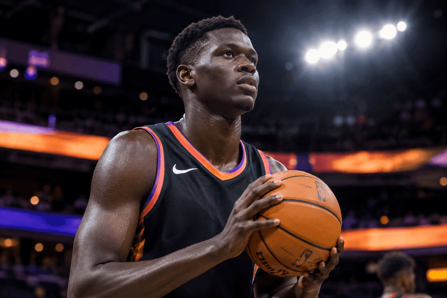 Editorial sports image for Khaman Maluach Gets the Friday Start for the Suns