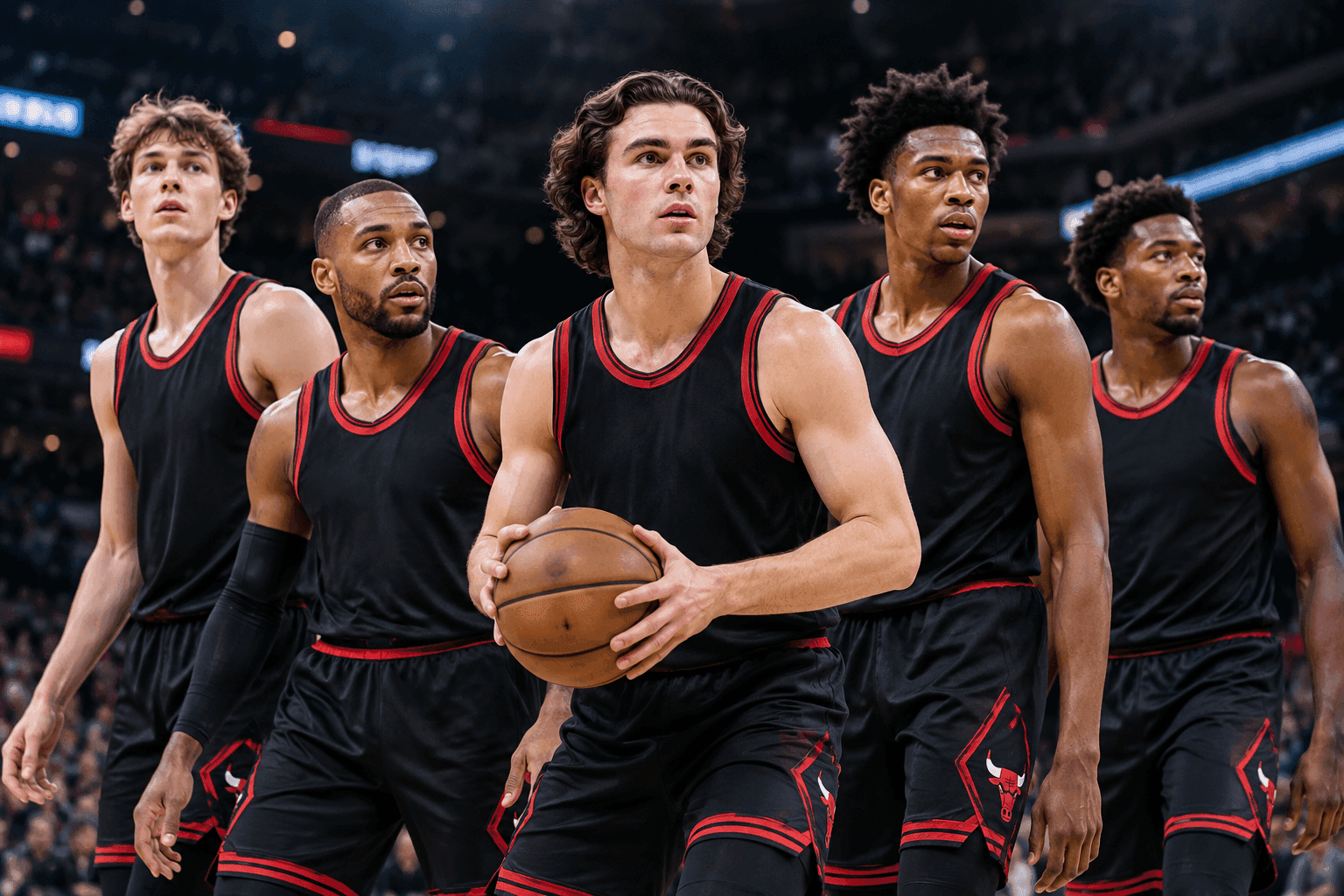 Editorial sports image for Bulls Roll Out Chaotic New Starting Five for Wednesday's Clash with Raptors