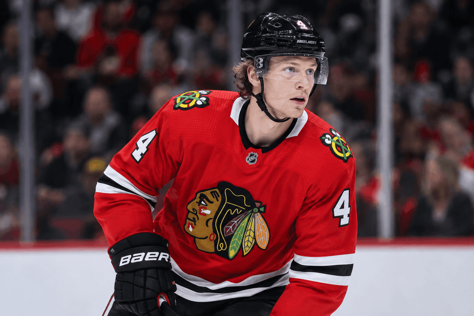Editorial sports image for Bowen Byram’s 'Upper-Body' Injury Tag Is a Familiar Headache for the Blackhawks