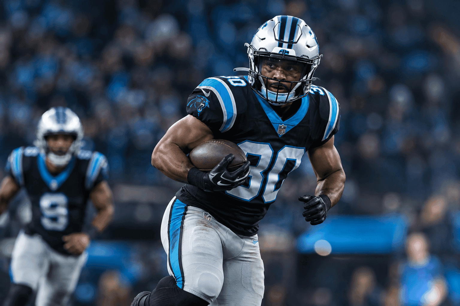 Editorial sports image for Jonathan Brooks Heads to IR, Chuba Hubbard Takes Over the Panthers Backfield