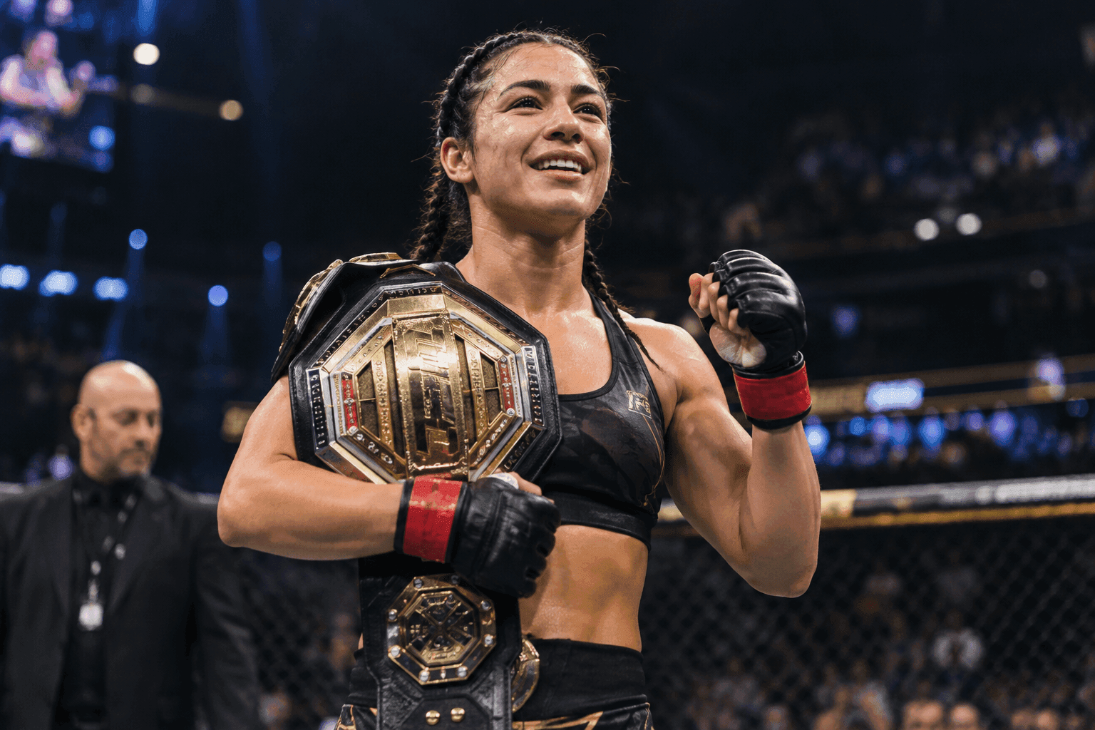 Editorial sports image for Natalia Silva Captures UFC Women's Flyweight Crown at UFC 332