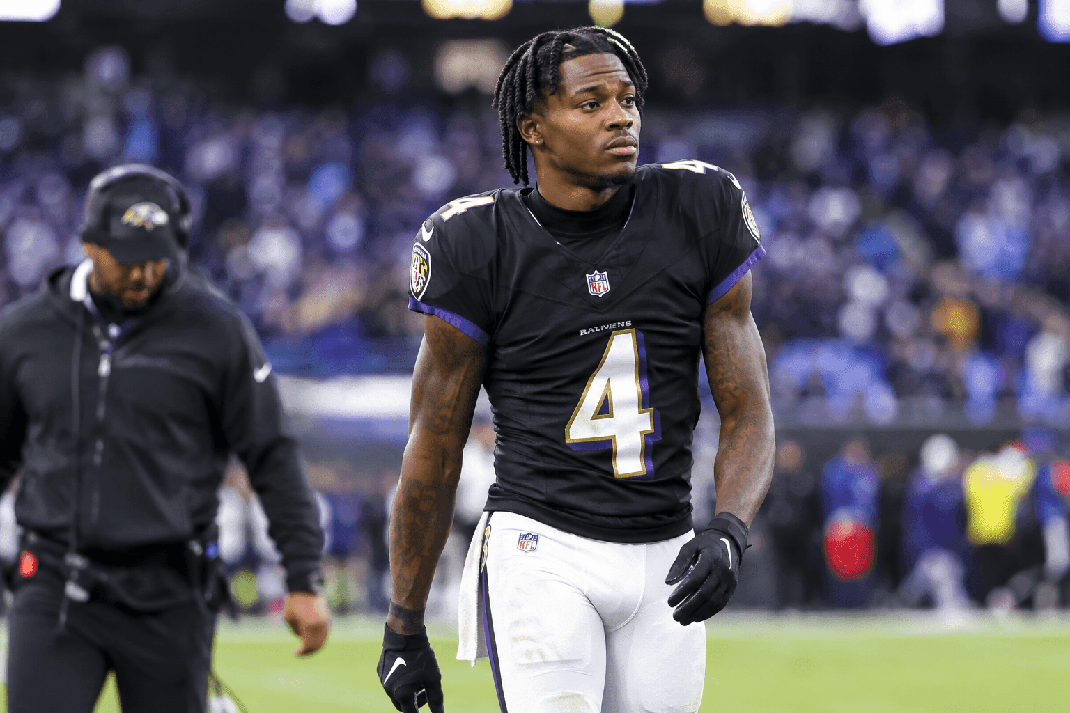 Editorial sports image for Ravens WR Zay Flowers Dodges Serious Hamstring Injury in Blowout Win Over Colts