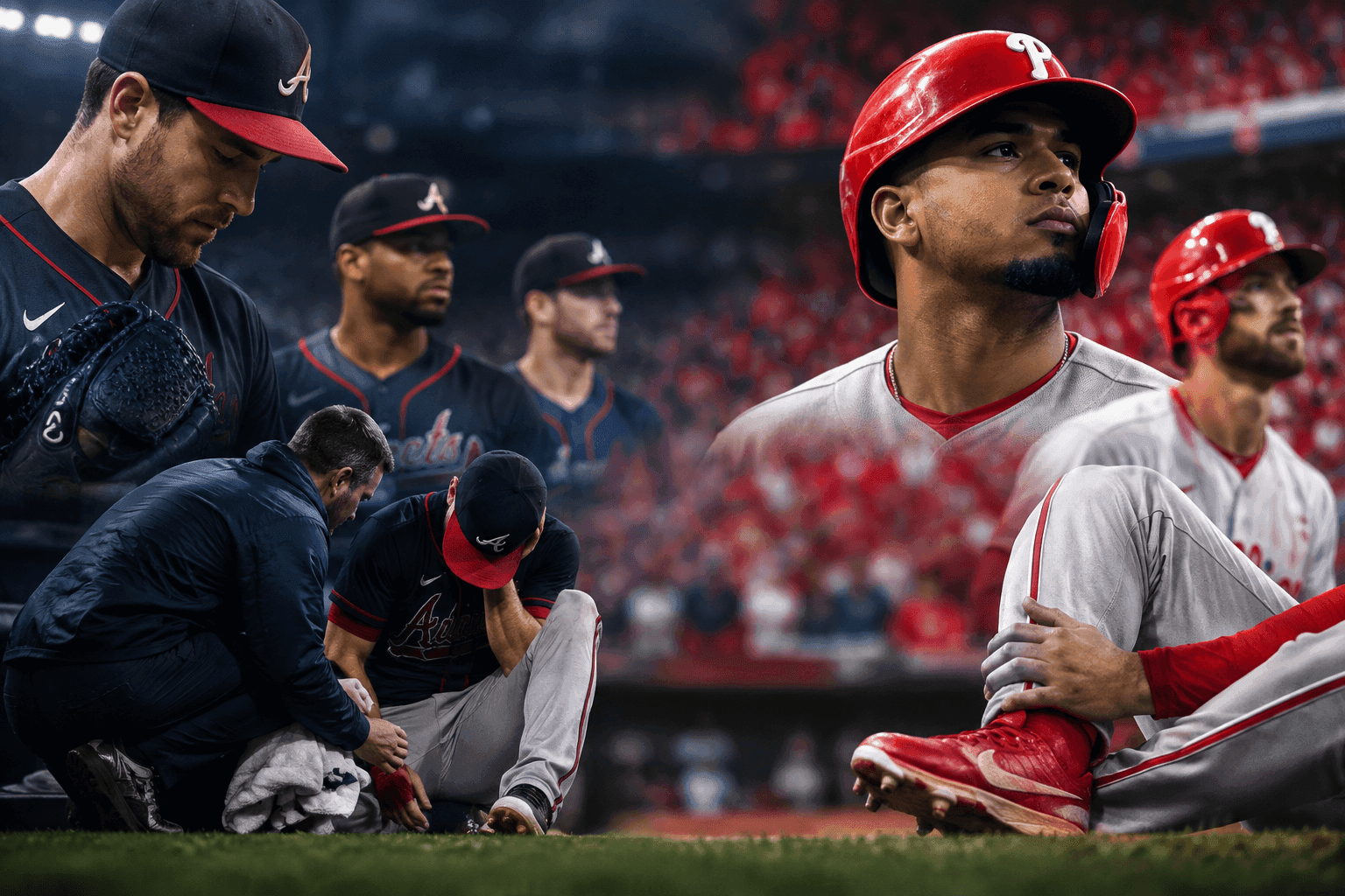 Editorial sports image for Braves and Phillies Limp Into a Wild Card Bloodbath