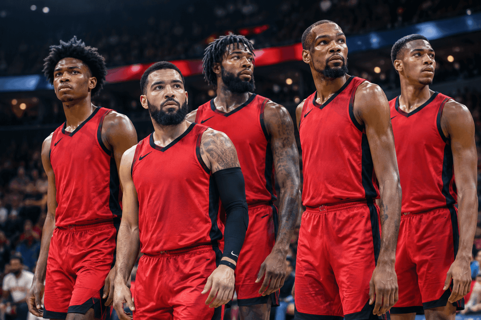 Editorial sports image for Rockets Roll Out Supersized Starting Lineup Featuring Kevin Durant