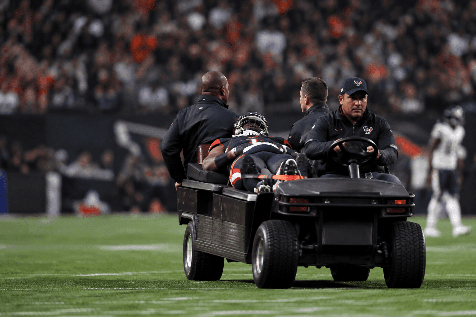 Editorial sports image for Falcons Rookie LB Kendal Daniels Carted Off Against Bears