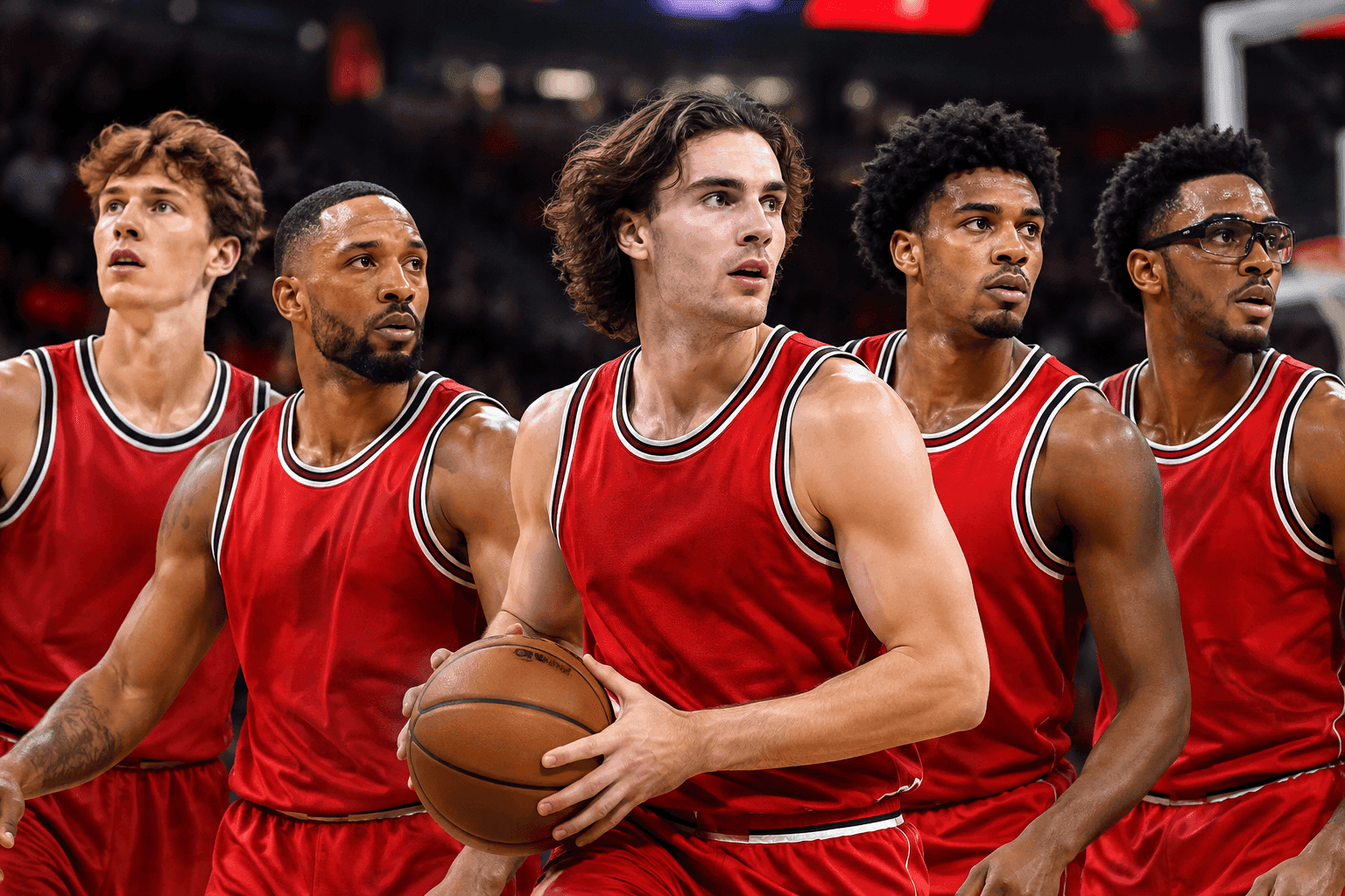 Editorial sports image for Bulls Roll Out Chaotic New Starting Five Against Celtics